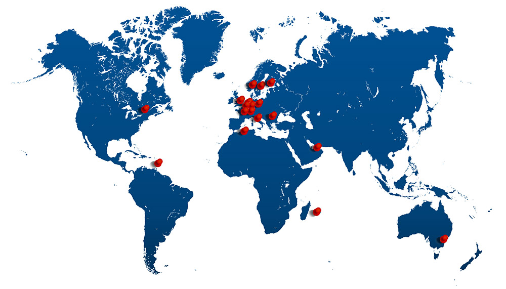 carte du monde des exports Decitex